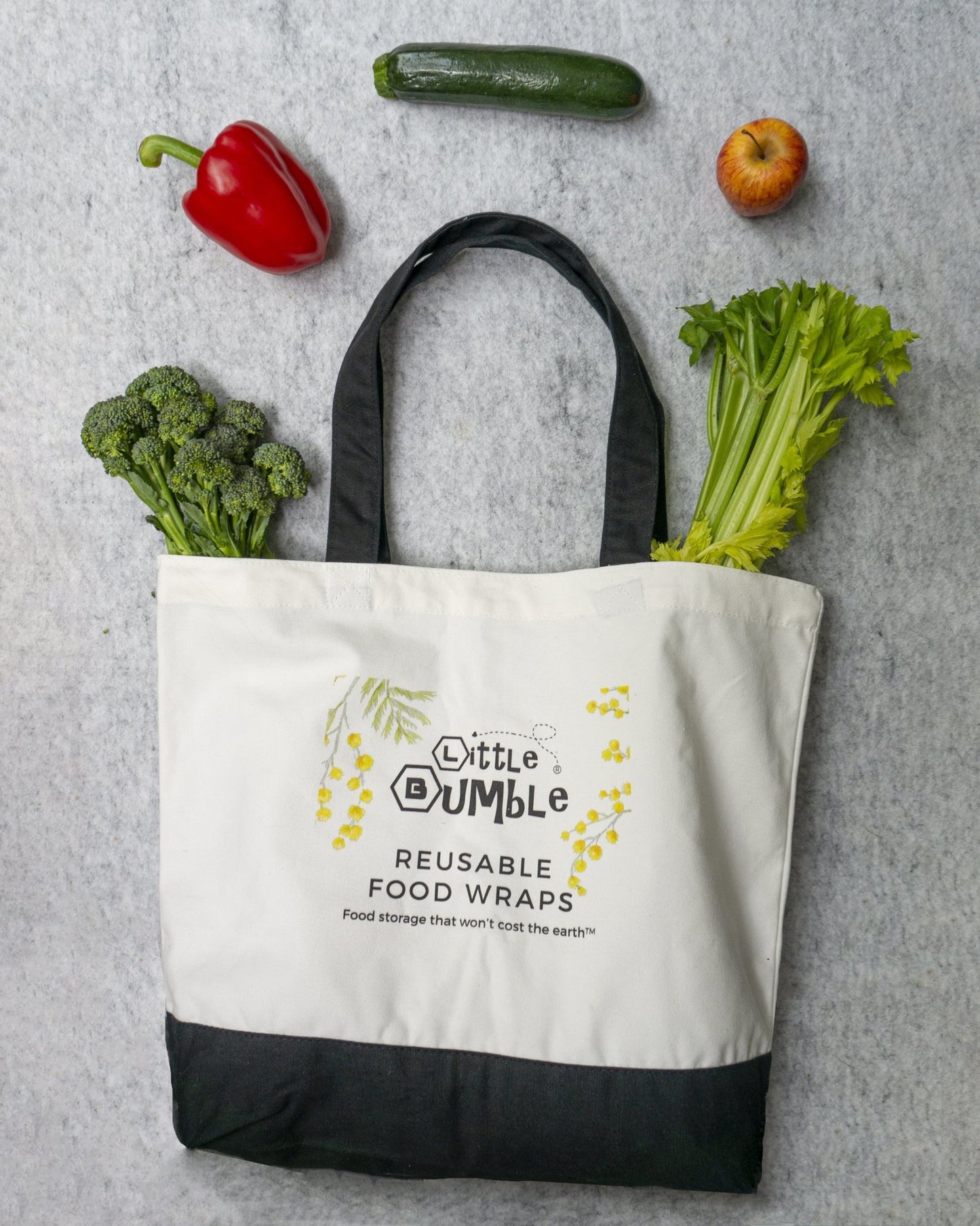 Large Cotton Tote Bag - Little Bumble Reusable Food Wraps