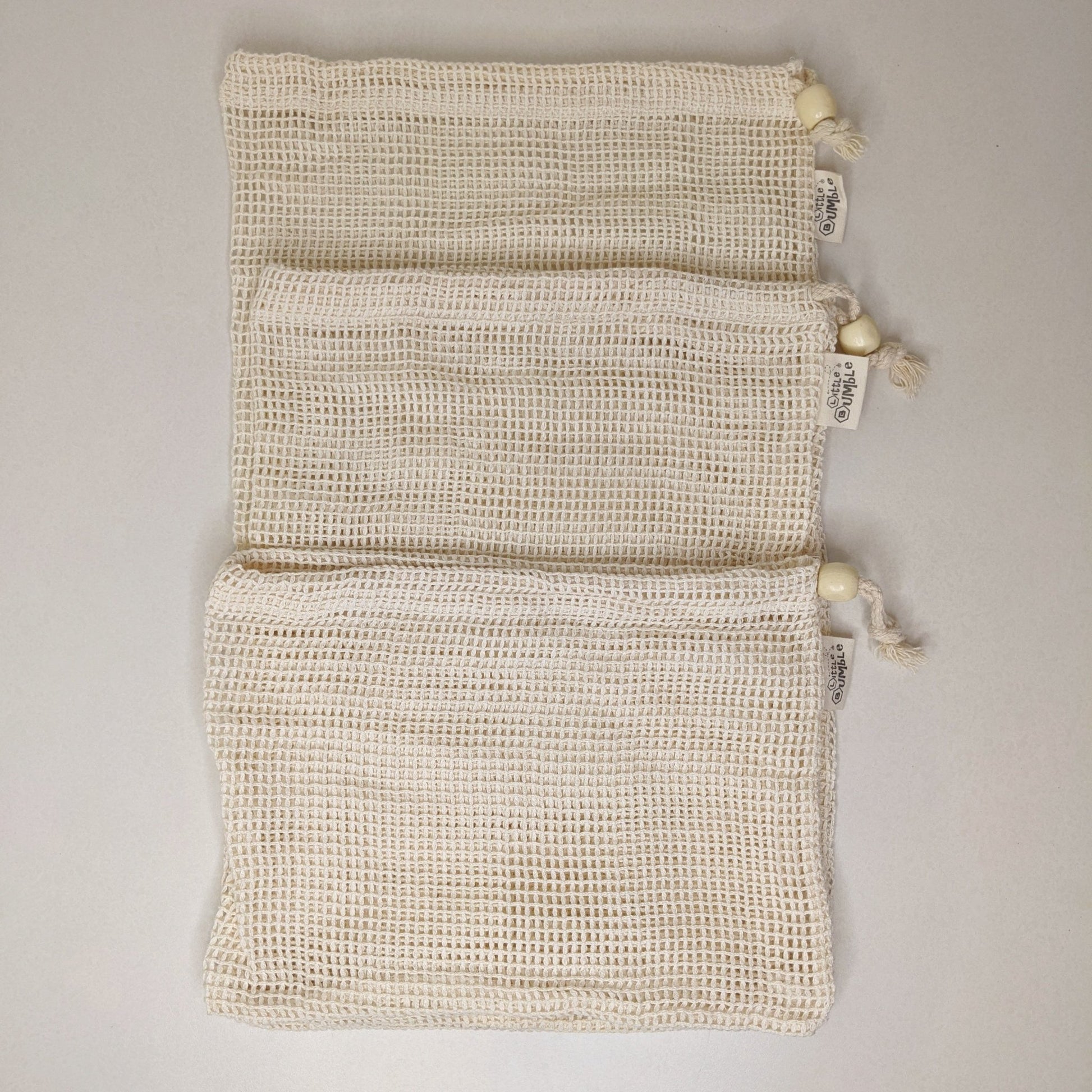 Organic Reusable Produce Bag - Medium - Little Bumble Reusable Food Wraps