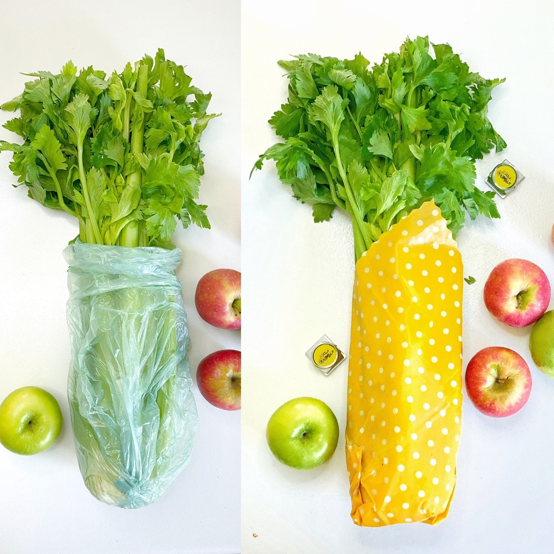 CLEARANCE XLarge Beeswax Wrap 40x40cm - cover big vegetables like cabbage & celery and casserole dishes - Little Bumble Reusable Food Wraps