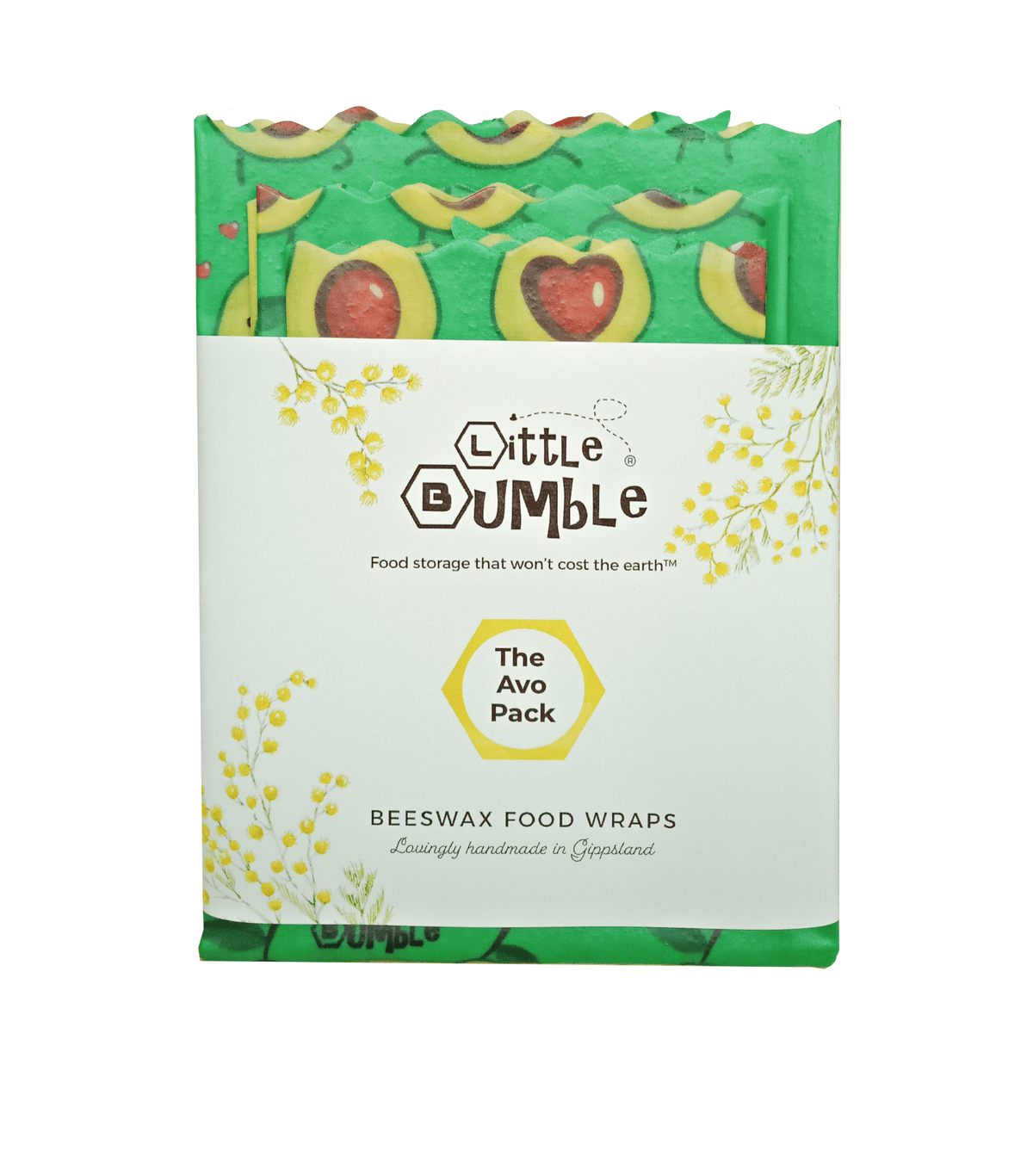 Limited Edition Wraps - Avo Pack (Set of 3) - cover avocados through to sandwiches - Little Bumble Reusable Food Wraps