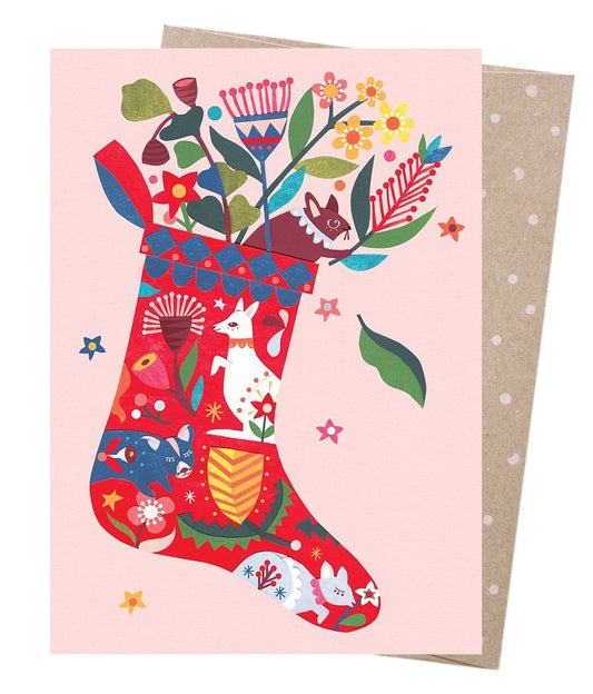 Andrea Smith - Stocking Christmas Card - Little Bumble Reusable Food Wraps