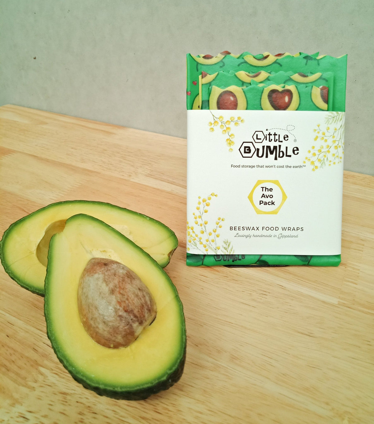 Limited Edition Wraps - Avo Pack (Set of 3) - cover avocados through to sandwiches - Little Bumble Reusable Food Wraps