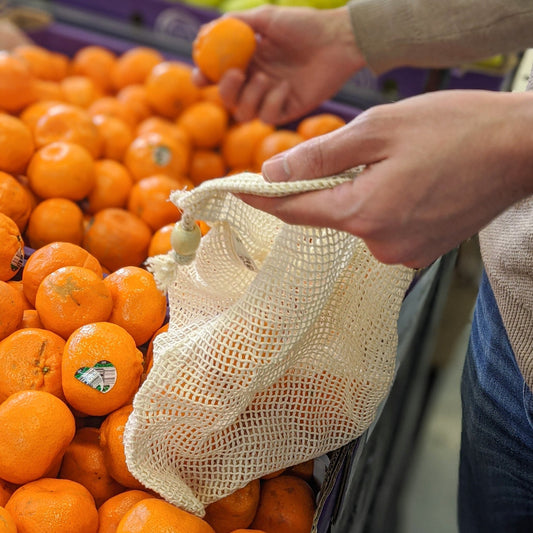 Organic Reusable Produce Bag - Large - Little Bumble Reusable Food Wraps
